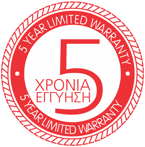 5 χρόνια εγγύηση