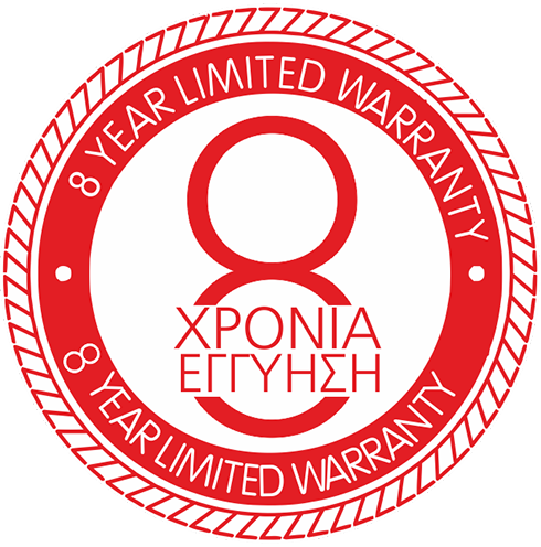 8 χρόνια εγγύηση